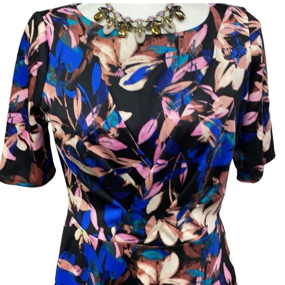 London Times Surplice Wrap Front Floral Print - Picture 4 of 6